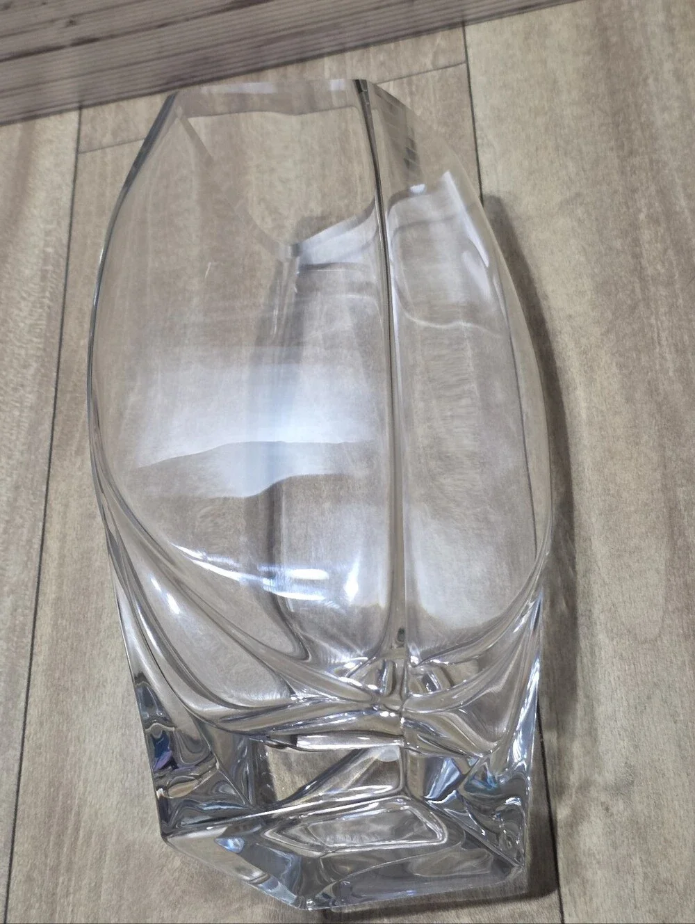 Clear Glass Decorative Vase - Elegant Crystal-Look Home Accent